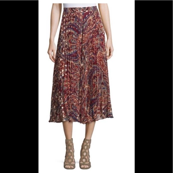 Haute Hippie Dresses & Skirts - HAUTE HIPPIE Sunburst Metallic Print Skirt